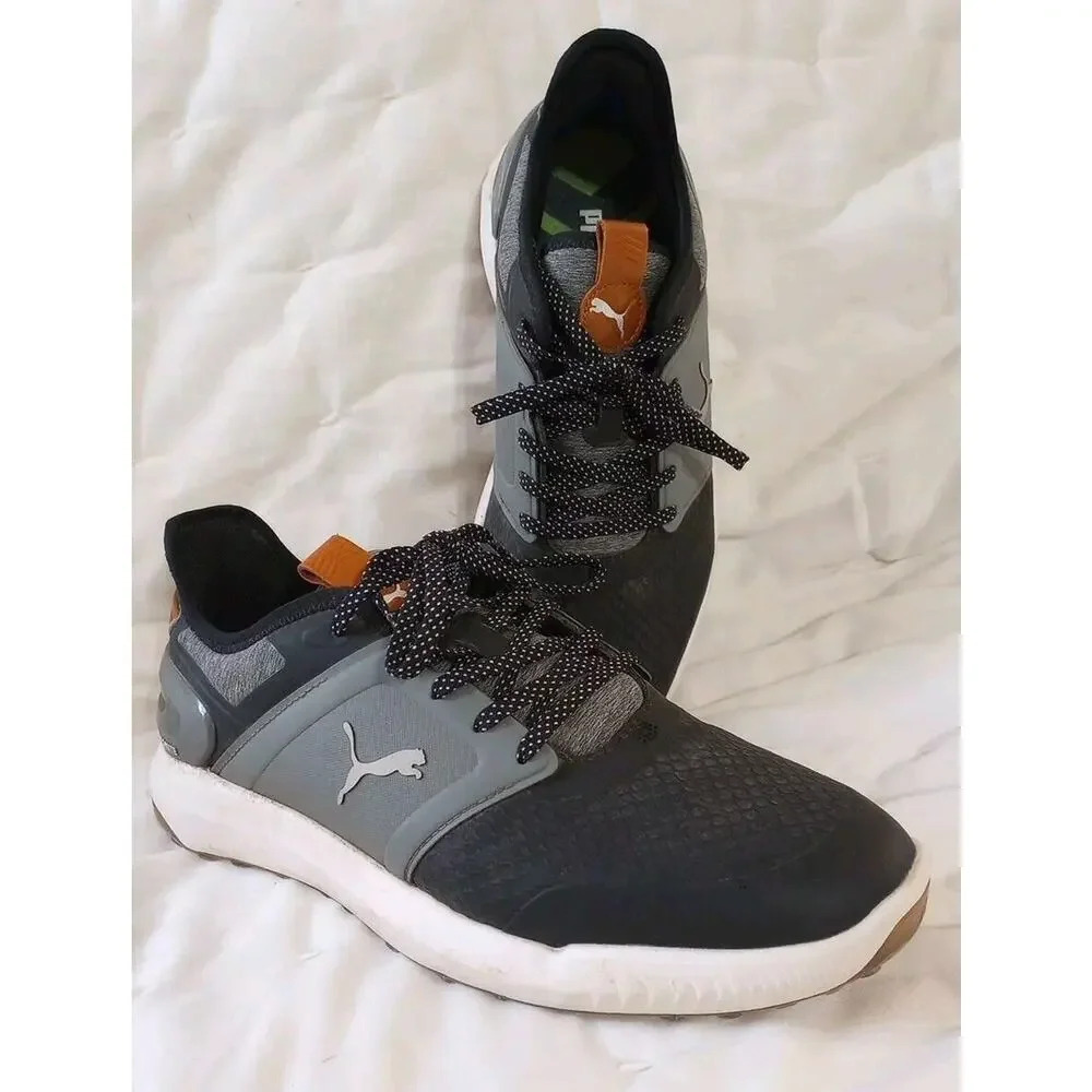 PUMA IGNITE Elevate Golf Shoes‎ Men's Size 8.5 Black Grey 376077-07 Waterproof
